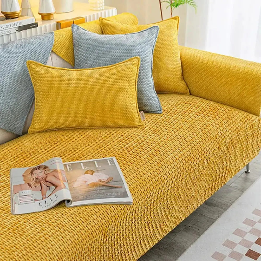 Cloud Woven Velvet Thick Scratch-Resistant Non-Slip Couch Cover Tektoty