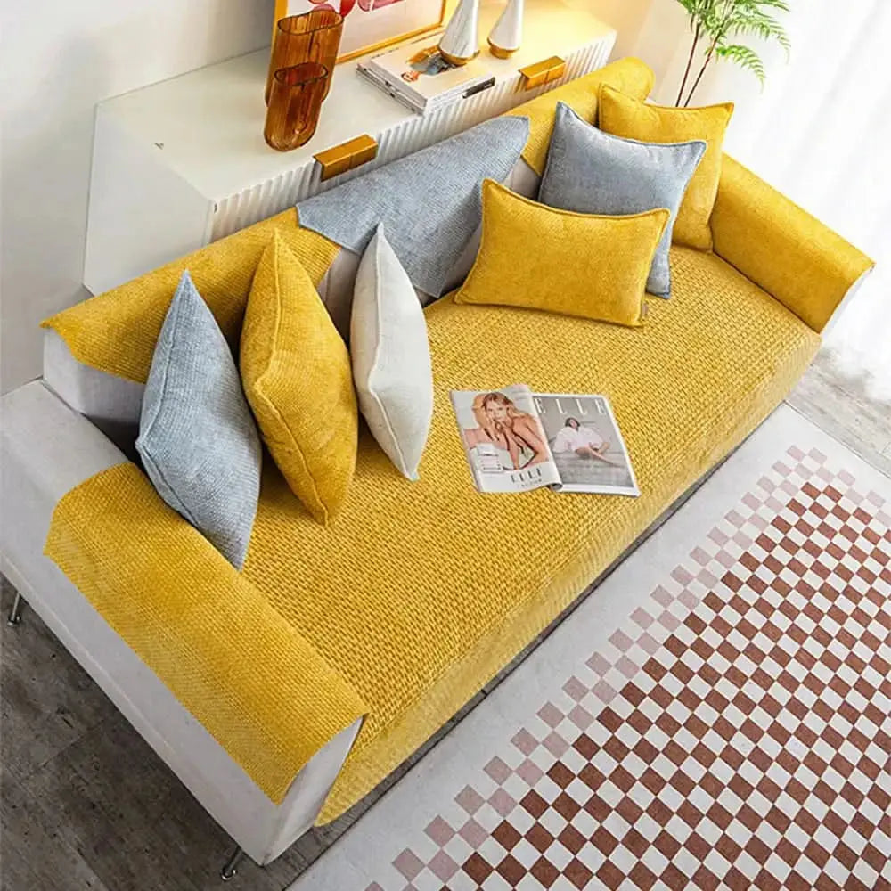 Cloud Woven Velvet Thick Scratch-Resistant Non-Slip Couch Cover Tektoty