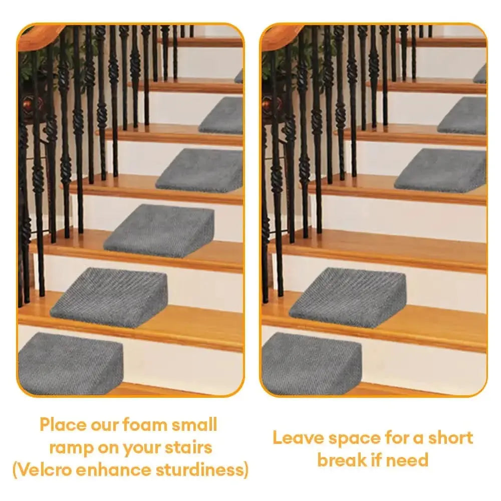 Modular Foam Dog Ramp Stairs for Staircase Stairs with Velcro Tektoty