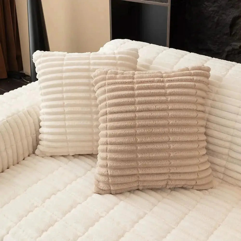 One-Piece Cozy Flannel Sofa Protection Non-Slip Couch Cover Tektoty