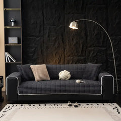 One-Piece Cozy Flannel Sofa Protection Non-Slip Couch Cover