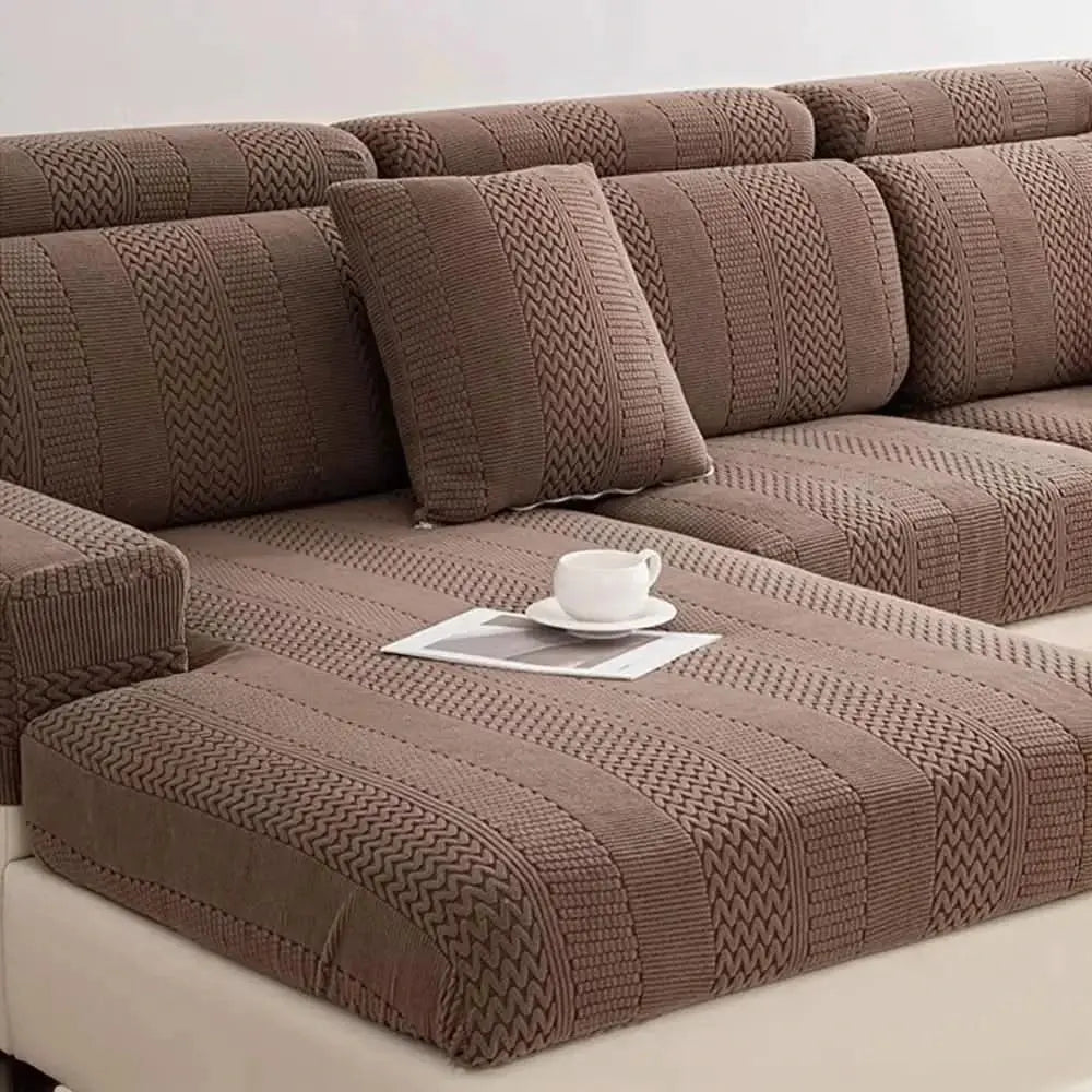 Polar Fleece Soft Antistatic Protection Sofa Stretch Full Wrap Couch Cover Tektoty