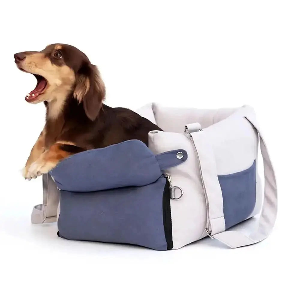Thick Full-Lining Dual-Purpose Travel Bag Center Console Dog Car Seat Tektoty