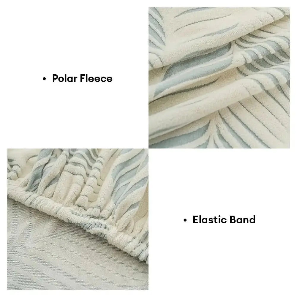 Thick Polar Fleece Jacquard Anti-Scratch Stretch Couch Cover Tektoty