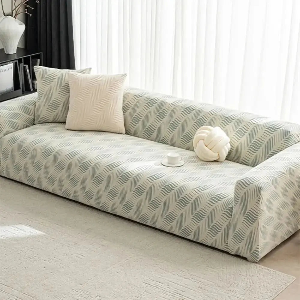 Thick Polar Fleece Jacquard Anti-Scratch Stretch Couch Cover Tektoty