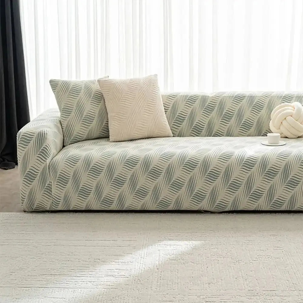 Thick Polar Fleece Jacquard Anti-Scratch Stretch Couch Cover Tektoty