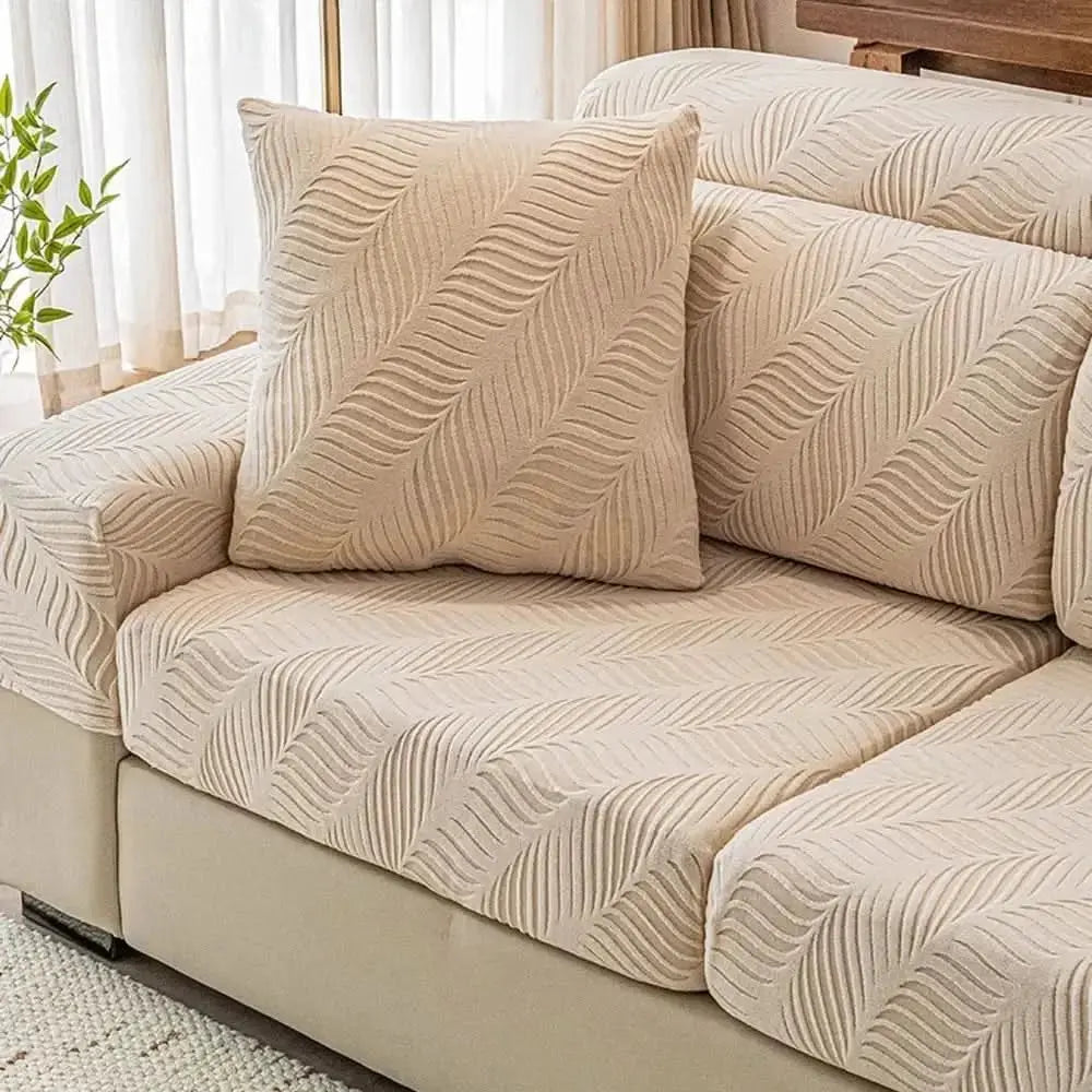 Wave Jacquard Polar Fleece Antistatic Protection Full Wrap Couch Cover Tektoty