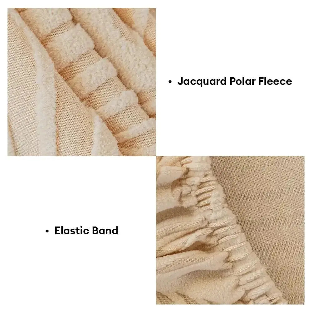 Wave Jacquard Polar Fleece Antistatic Protection Full Wrap Couch Cover Tektoty