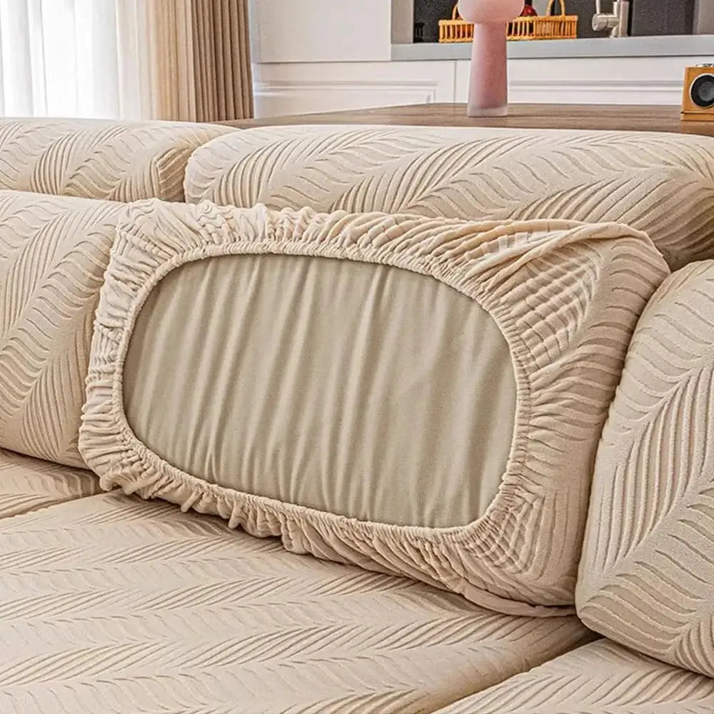 Wave Jacquard Polar Fleece Antistatic Protection Full Wrap Couch Cover Tektoty