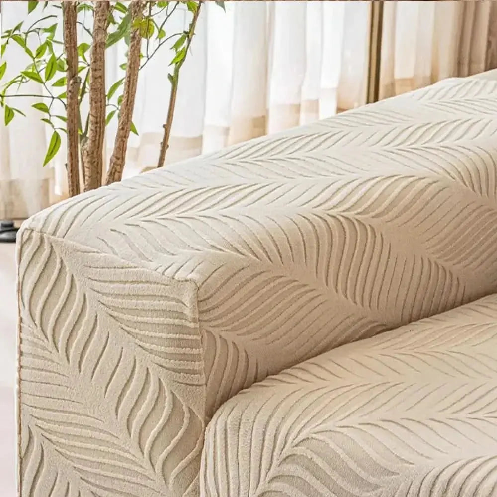 Wave Jacquard Polar Fleece Antistatic Protection Full Wrap Couch Cover Tektoty