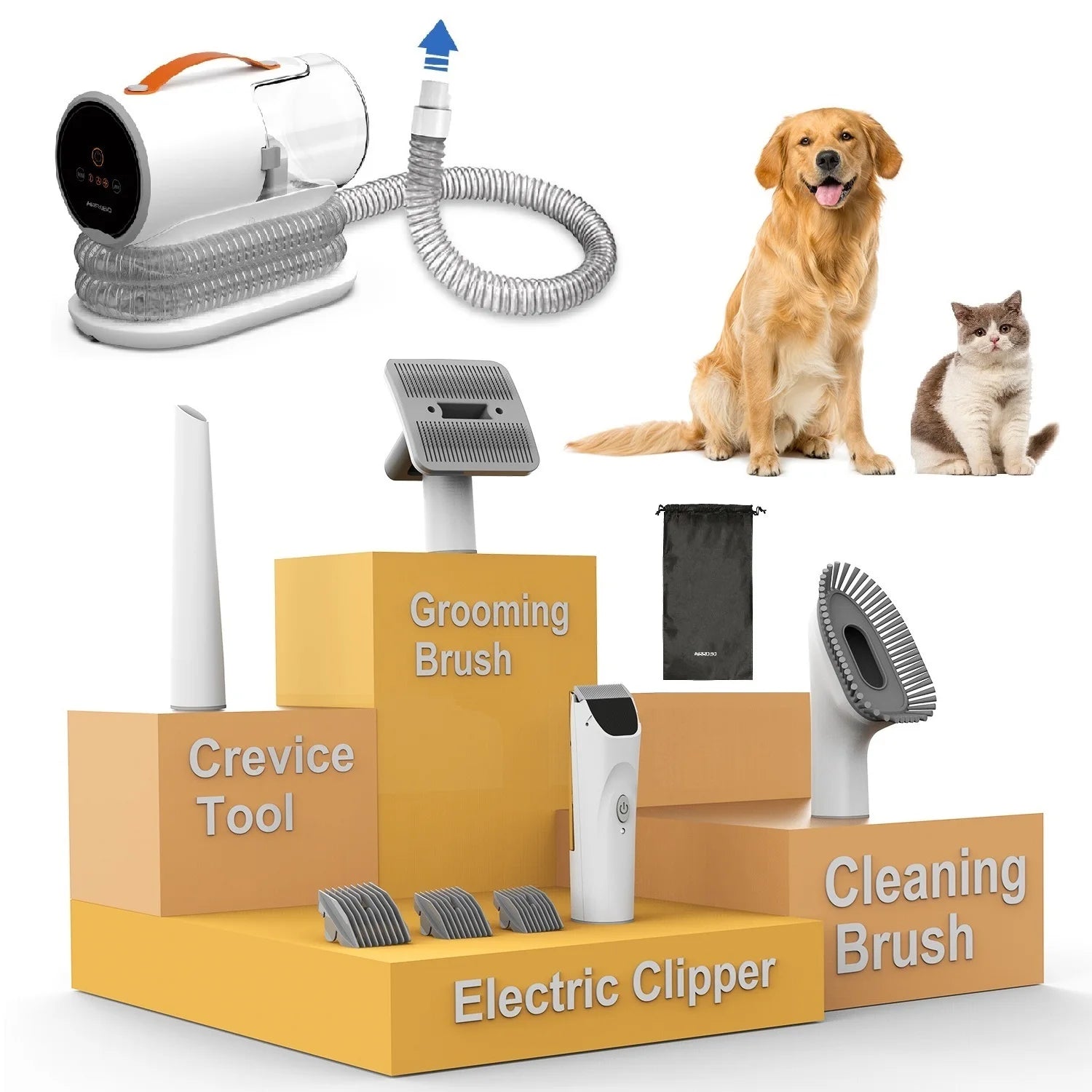 Vacuum Cleaner Cat Comb Trimmer Brush Shaver Hair Removal Pet Hair Clipper Dog Grooming Kit