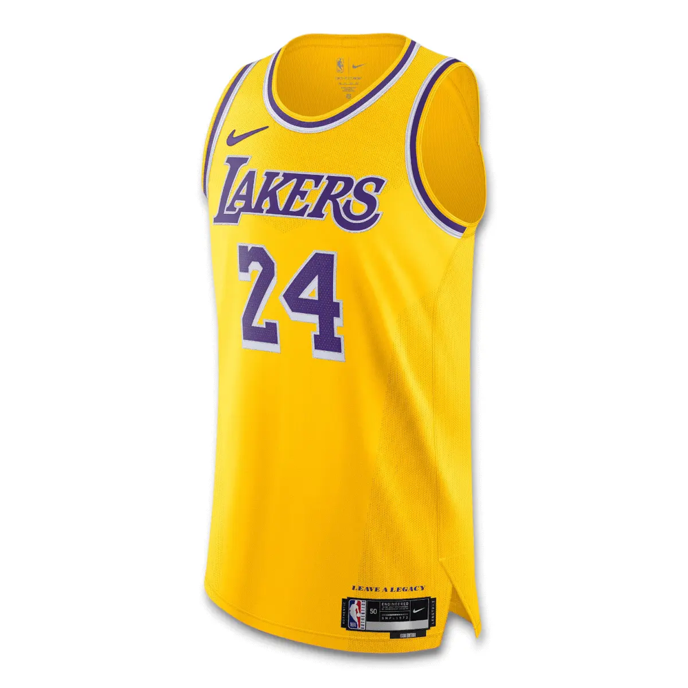 Nike Los Angeles Lakers Kobe Bryant Icon Edition Jersey Yellow Tektoty