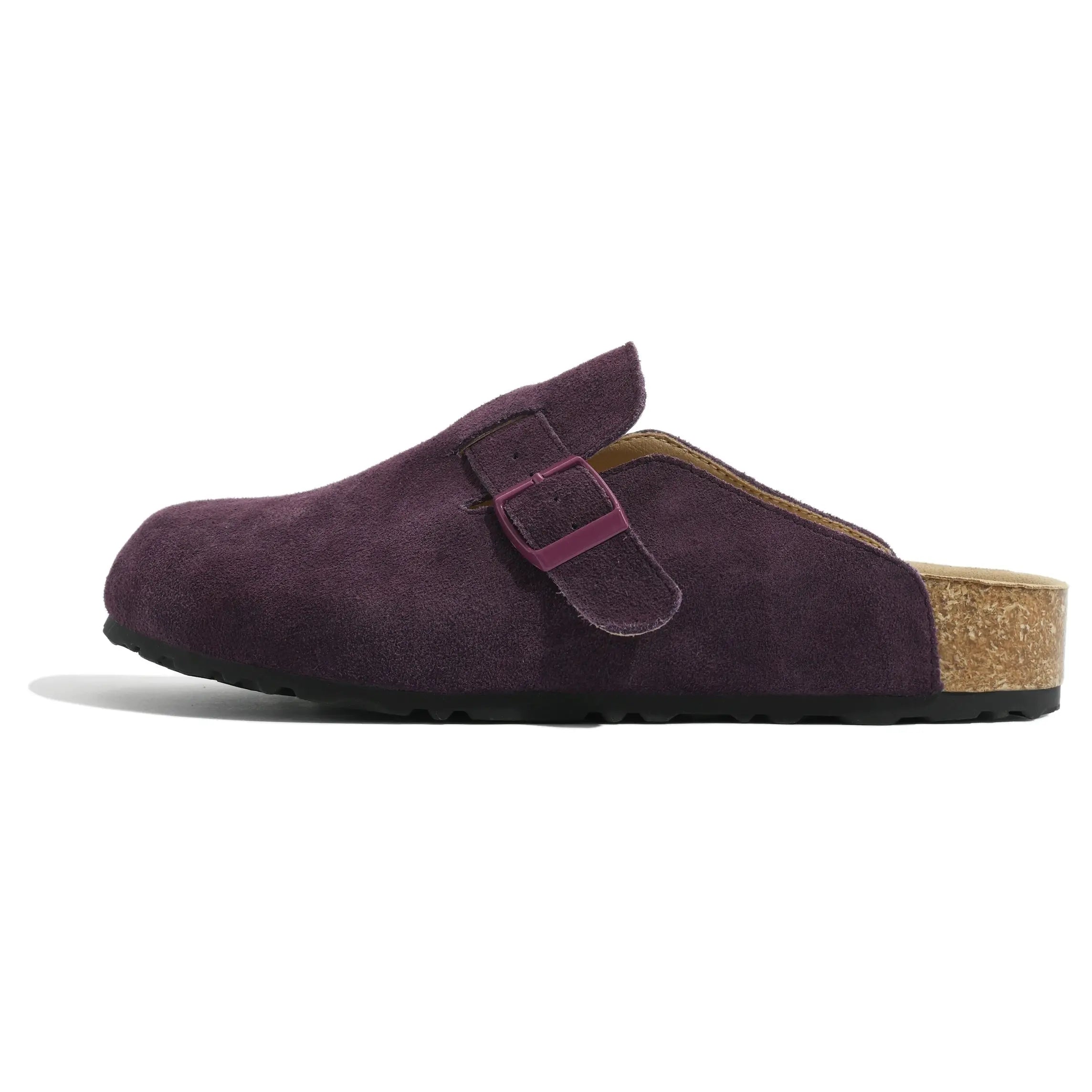 Genuine Leather Suede Birkenstock Shoes Women's Spring/Summer New Retro Comfortable Casual Classic Closed-Toe Slip-On Cork Slip-On ShoesGenuine Leather Suede Birkenstock Shoes Women's Spring/Summer New Retro Comfortable Casual Classic Closed-Toe Slip-On C Tektoty