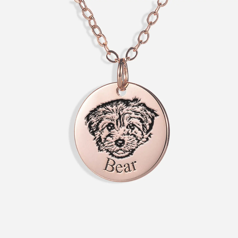 Custom Pet Face Necklace Tektoty