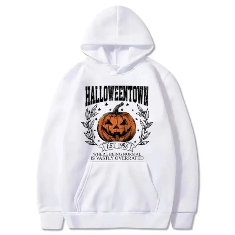 Halloween Town 1998 Retro Halloween Sweatshirt Pumpkin Autumn Party Trendy Sweatshirt Men Womnen Brand Pullover Fleece Hoodies Tektoty