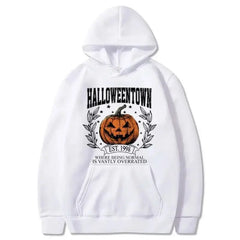 Halloween Town 1998 Retro Halloween Sweatshirt Pumpkin Autumn Party Trendy Sweatshirt Men Womnen Brand Pullover Fleece Hoodies Tektoty