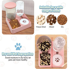 Gravity-Fed Pet Feeder & Water Dispenser