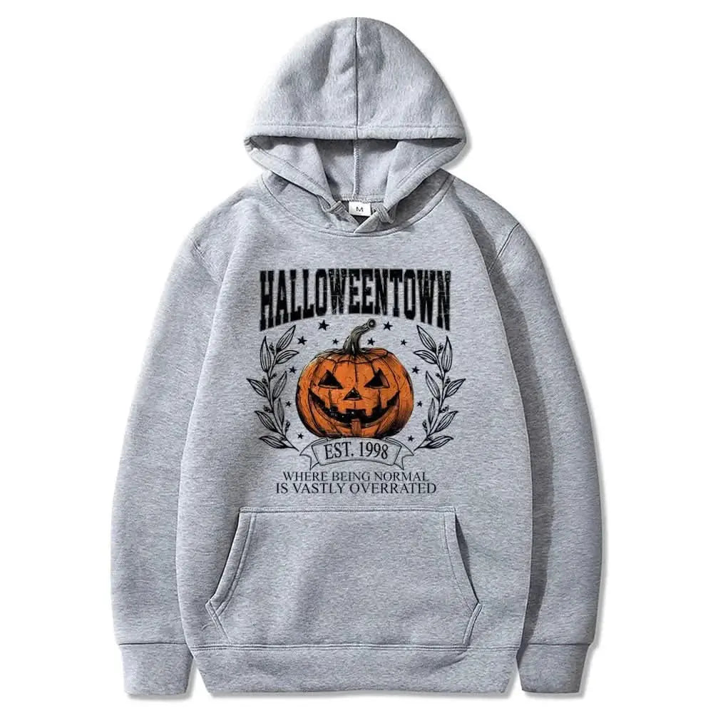 Halloween Town 1998 Retro Halloween Sweatshirt Pumpkin Autumn Party Trendy Sweatshirt Men Womnen Brand Pullover Fleece Hoodies Tektoty