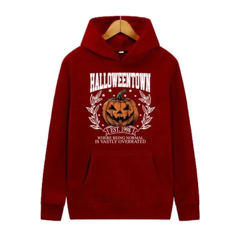 Halloween Town 1998 Retro Halloween Sweatshirt Pumpkin Autumn Party Trendy Sweatshirt Men Womnen Brand Pullover Fleece Hoodies Tektoty