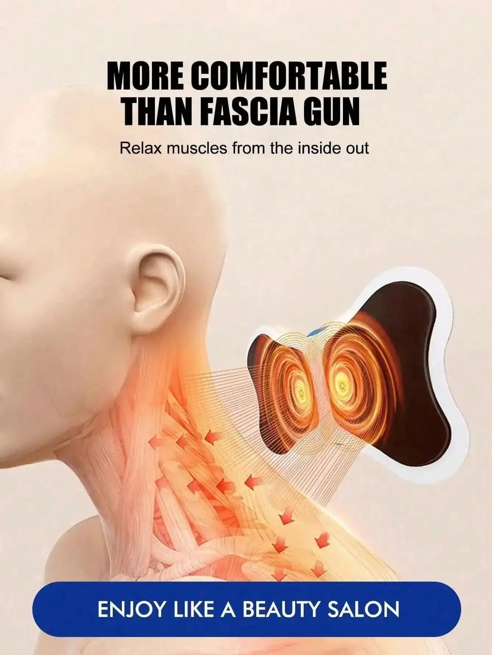 Mini Cervical Spine Patch Remote Control and Portable Massager with Patches for Full Body Massage with Multi-mode Adjustment Tektoty