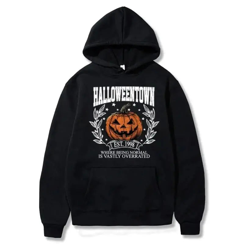 Halloween Town 1998 Retro Halloween Sweatshirt Pumpkin Autumn Party Trendy Sweatshirt Men Womnen Brand Pullover Fleece Hoodies Tektoty
