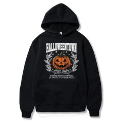 Halloween Town 1998 Retro Halloween Sweatshirt Pumpkin Autumn Party Trendy Sweatshirt Men Womnen Brand Pullover Fleece Hoodies Tektoty