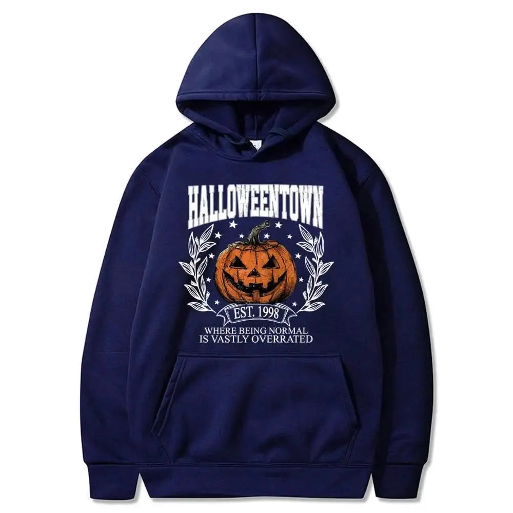 Halloween Town 1998 Retro Halloween Sweatshirt Pumpkin Autumn Party Trendy Sweatshirt Men Womnen Brand Pullover Fleece Hoodies Tektoty