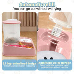 Gravity-Fed Pet Feeder & Water Dispenser