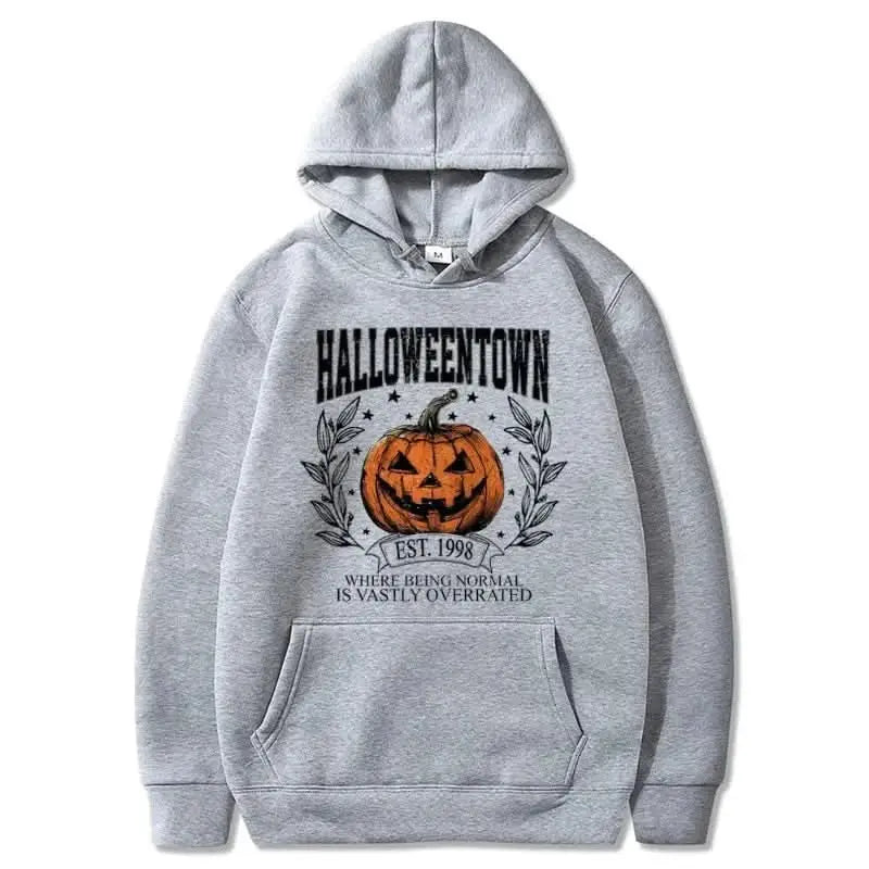 Halloween Town 1998 Retro Halloween Sweatshirt Pumpkin Autumn Party Trendy Sweatshirt Men Womnen Brand Pullover Fleece Hoodies Tektoty