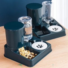 Gravity-Fed Pet Feeder & Water Dispenser