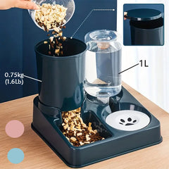Gravity-Fed Pet Feeder & Water Dispenser