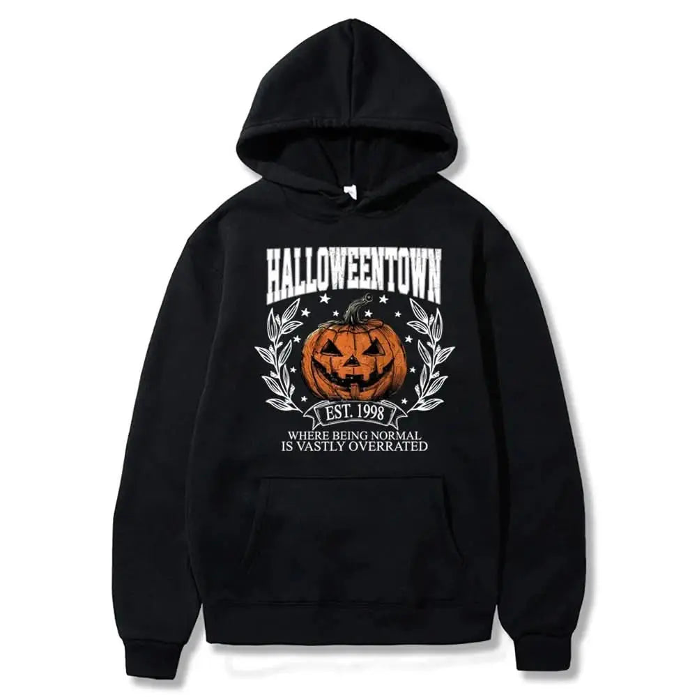 Halloween Town 1998 Retro Halloween Sweatshirt Pumpkin Autumn Party Trendy Sweatshirt Men Womnen Brand Pullover Fleece Hoodies Tektoty