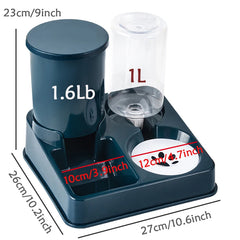 Gravity-Fed Pet Feeder & Water Dispenser