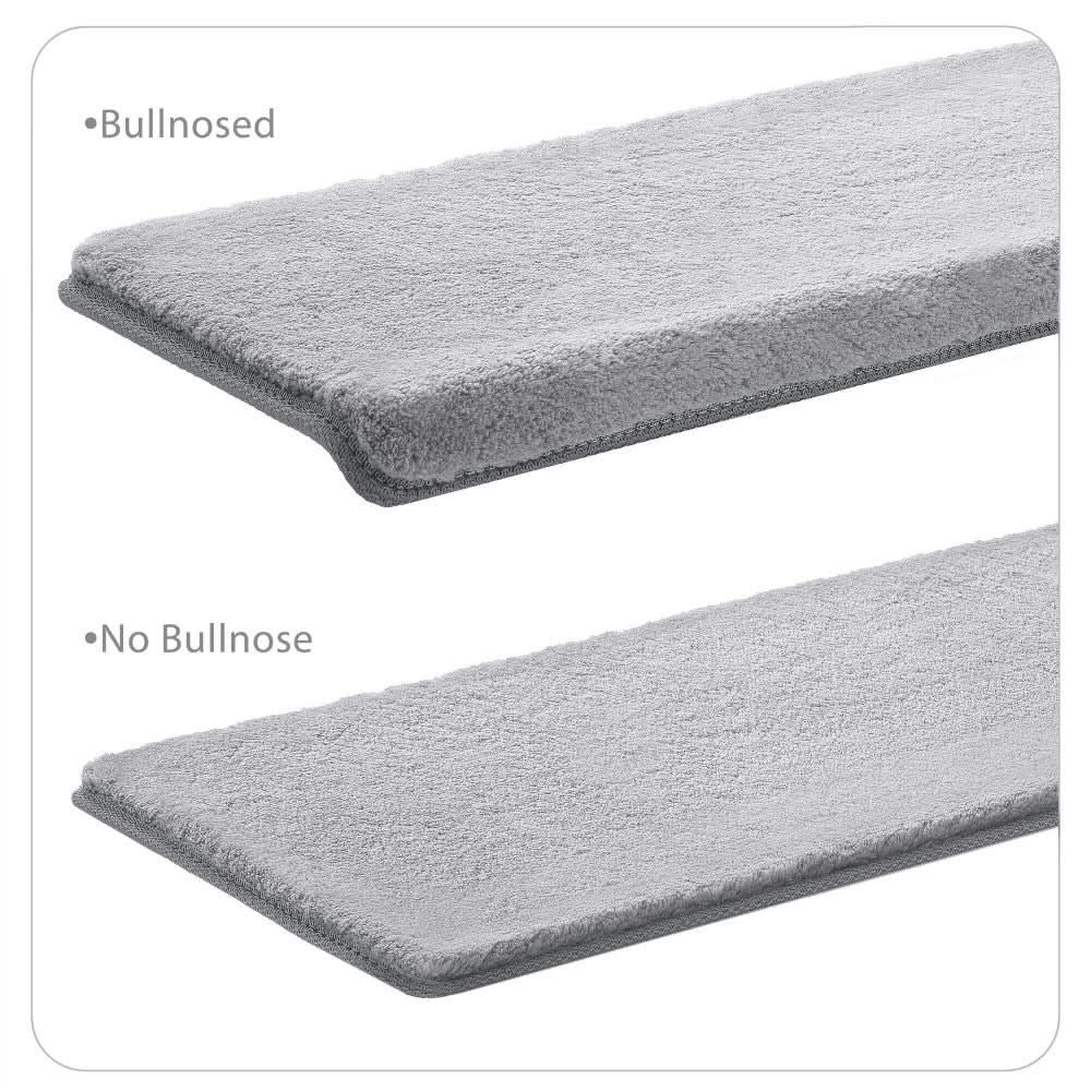 Solid Color Plush Stair Protectors Non-Slip Tape Free Carpet Stair Treads Tektoty