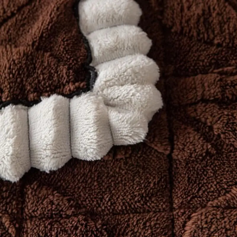 Thickened Short Plush Leaf Pattern Scratch Resistant Non-Slip Couch Cover Tektoty