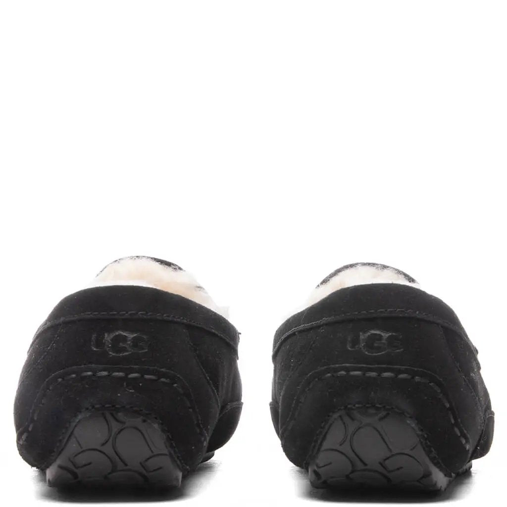 Kids Ascot Slipper - Black Suede Tektoty