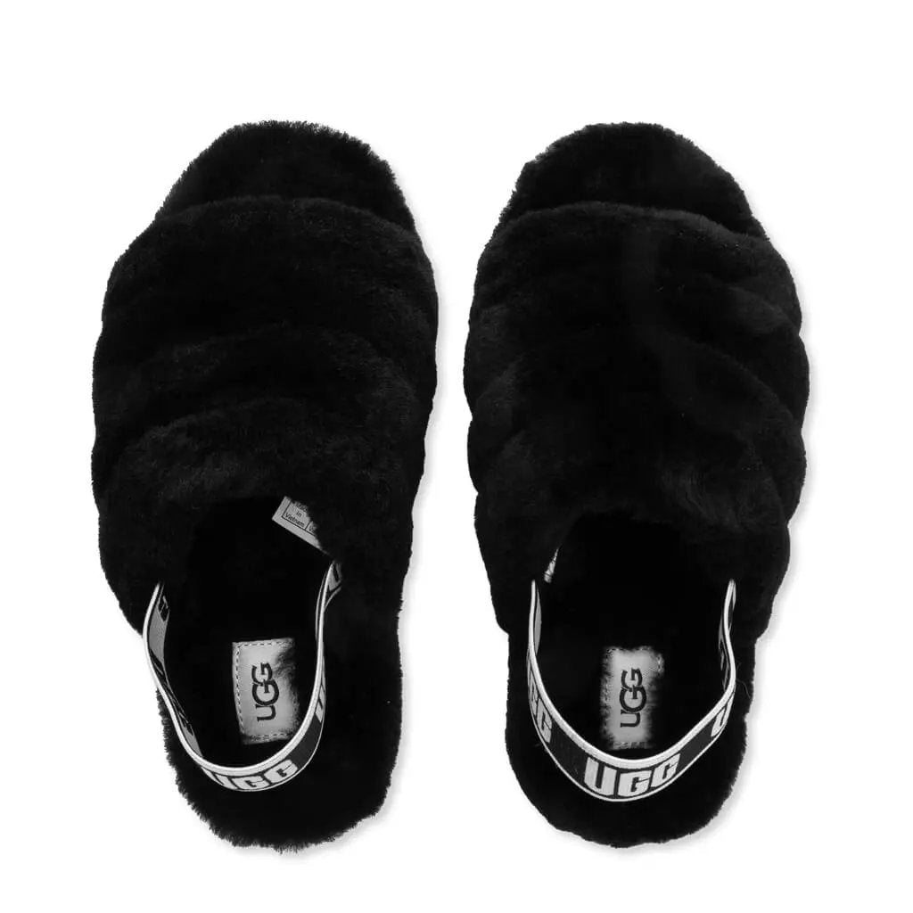 Kids Fluff Yeah Slide - Black Tektoty