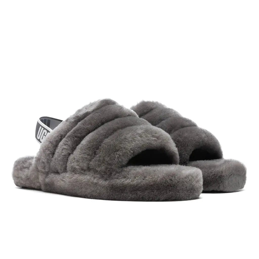 Kids Fluff Yeah Slide - Charcoal Tektoty