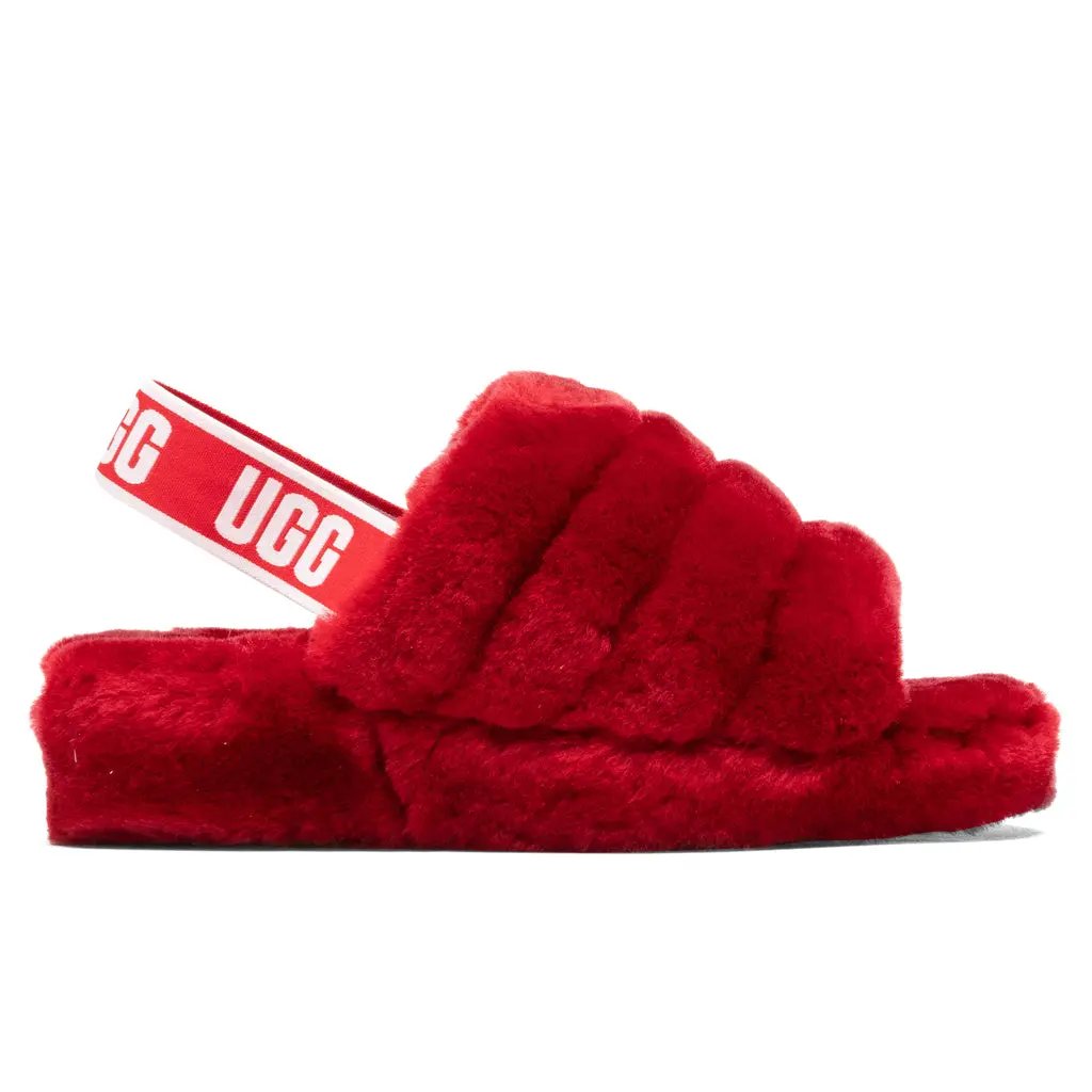 Women's Fluff Yeah Slide - Ribbon Red Tektoty