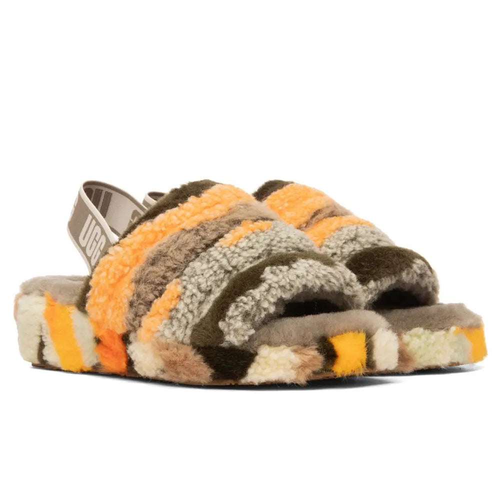 Women's Fluff Yeah Slide Cali Collage - Olive Tektoty