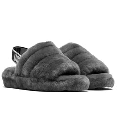 Women's Fluff Yeah Slide - Charcoal Tektoty