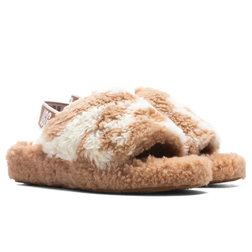 Women's Fluff Yeah Slide Cow Print - Mesa/Sand Tektoty