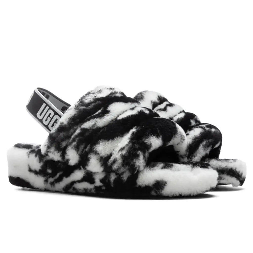 Women's Fluff Yeah Slide Marble - Black Tektoty