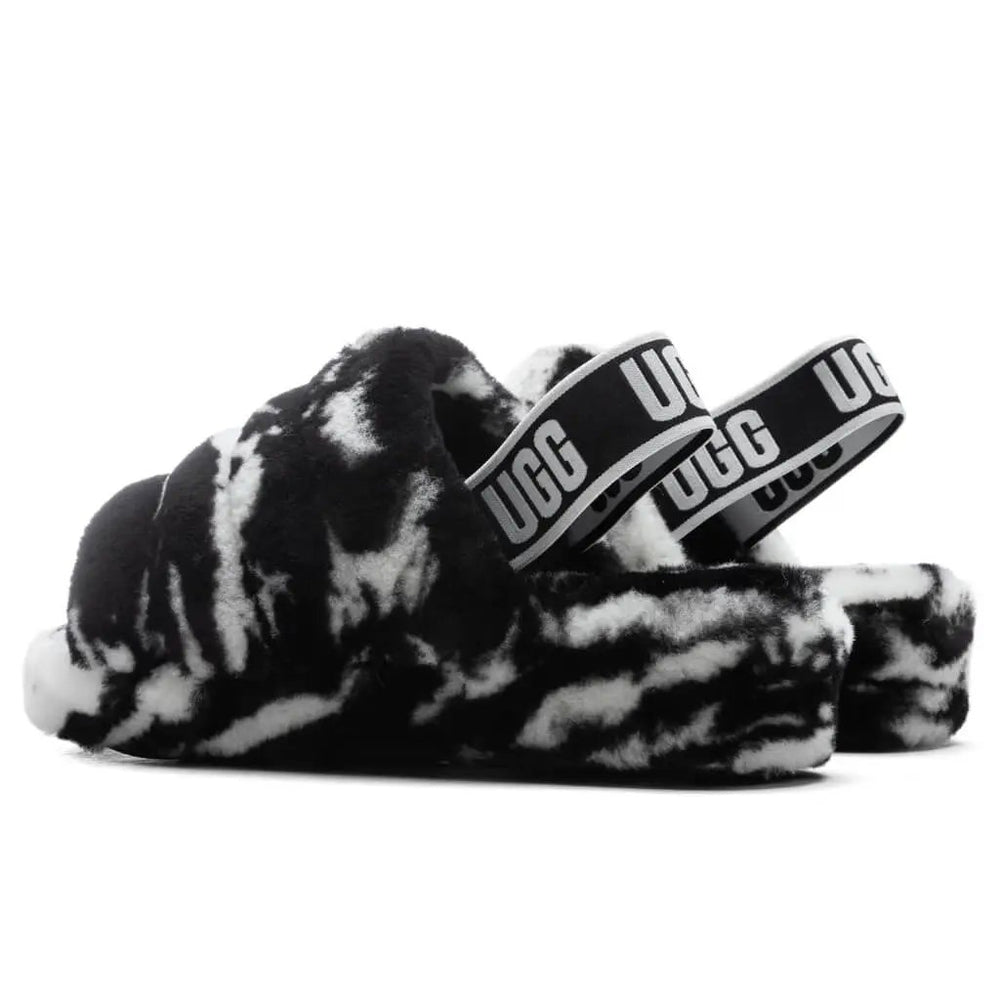 Women's Fluff Yeah Slide Marble - Black Tektoty