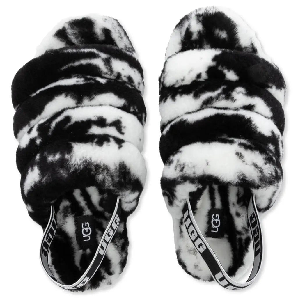 Women's Fluff Yeah Slide Marble - Black Tektoty
