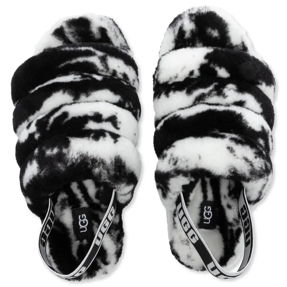 Women's Fluff Yeah Slide Marble - Black Tektoty
