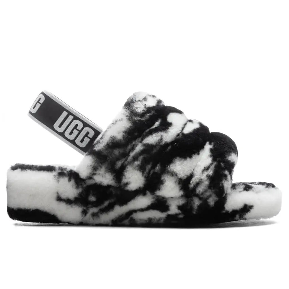 Women's Fluff Yeah Slide Marble - Black Tektoty