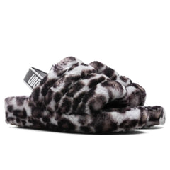 Women's Fluff Yeah Slide Panther Print - Stormy Grey Tektoty