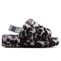 Women's Fluff Yeah Slide Panther Print - Stormy Grey Tektoty