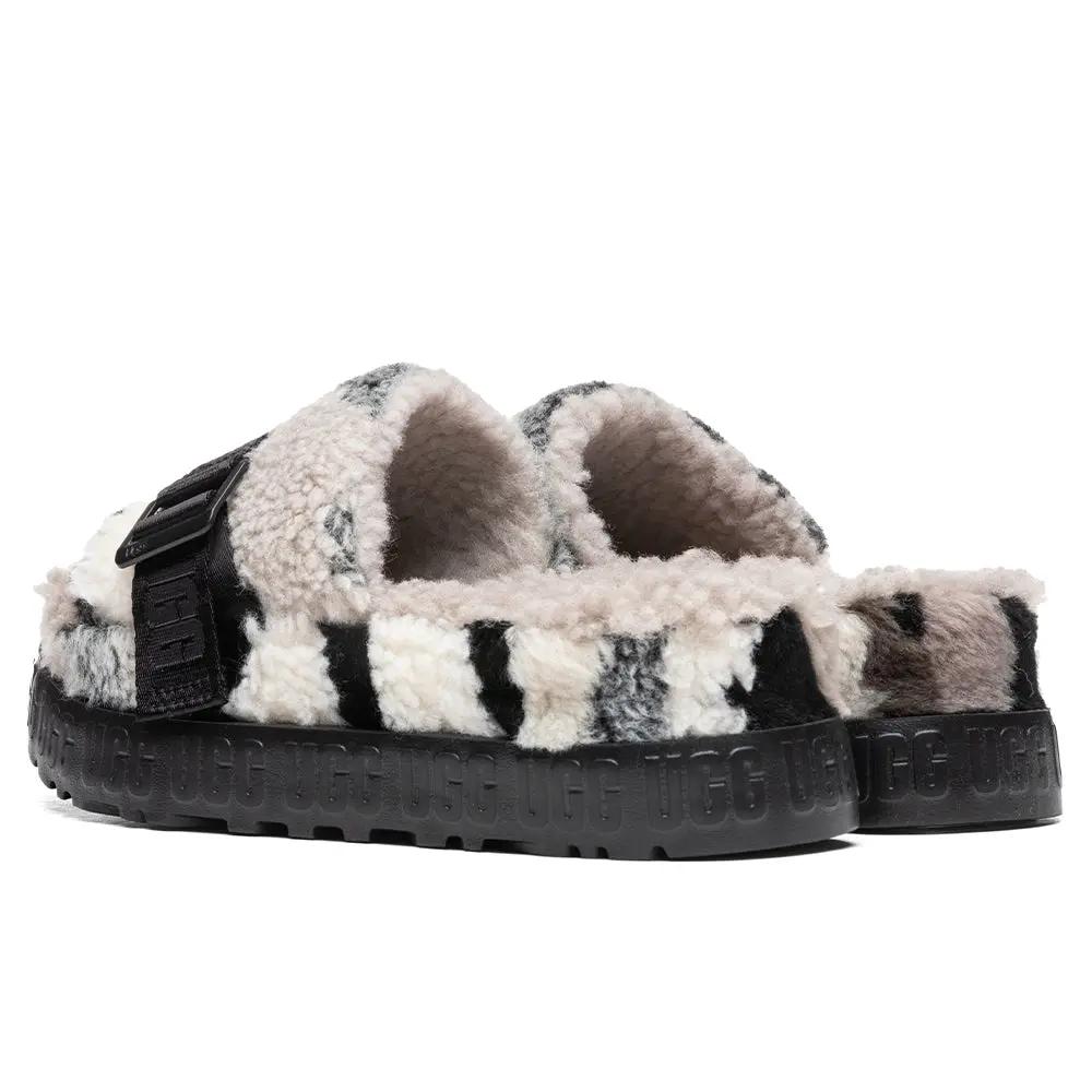 Women's Fluffita Cali Collage Slide - Black/Grey Tektoty
